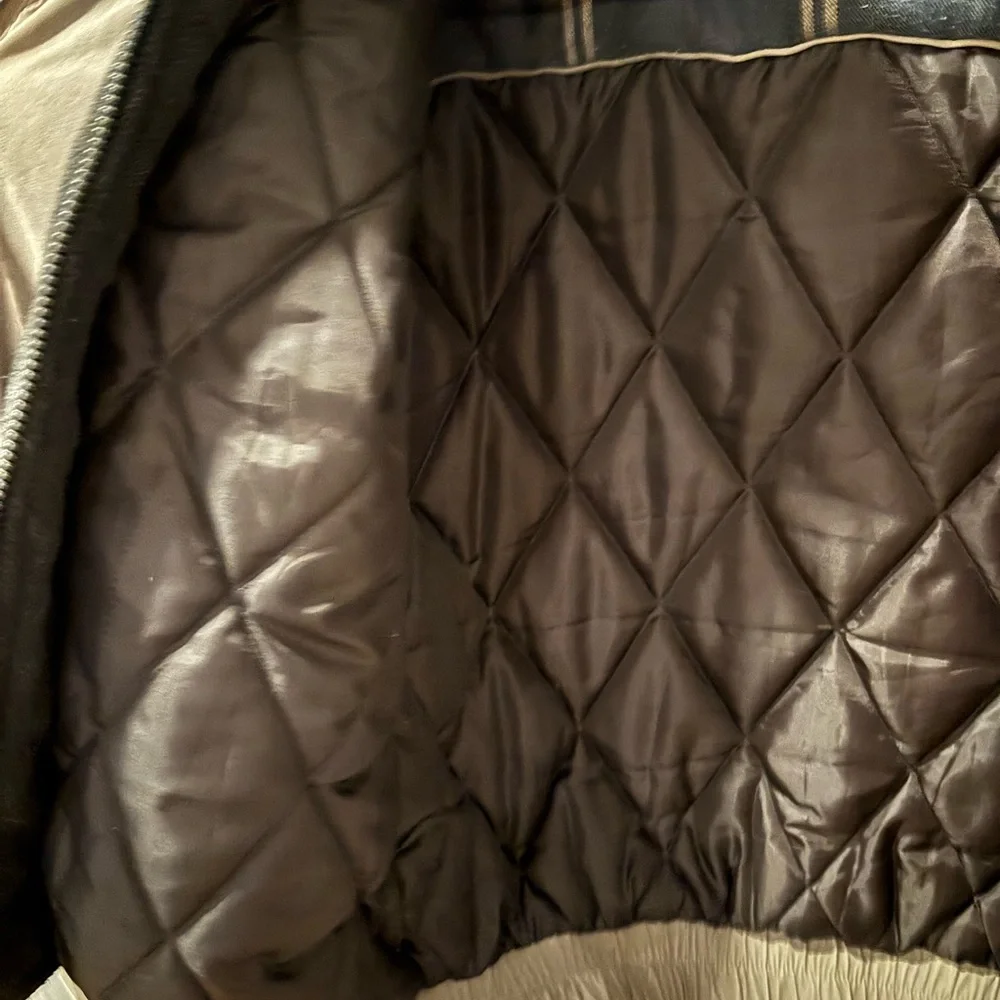 Weatherproof Men's Taupe with Brown Interior Bomber Jacket - Picture 9 of 14